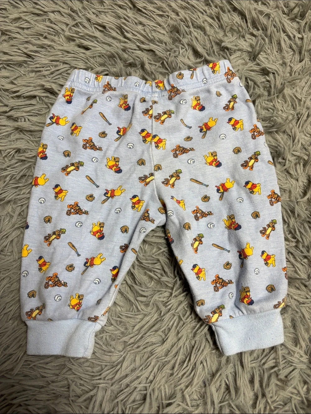 Rare Vintage Disney Baby Light Blue Winnie the Pooh Pajama Set